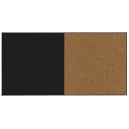 United Visual Products Enclosed Corkboard, 1 Door, 18"x24", 4" Fra UV3414-SATIN-PEARL